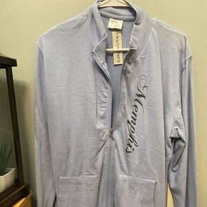 Women’s Memphis blue zipper jacket size large